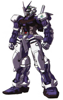 the-three-seconds-warning:  MBF-P03 Gundam Astray Blue Frame  The MBF-P03 Astray Blue Frame was one of five identical prototype combat mobile suits developed using stolen data from the Earth Alliance’s G Project and was designated for testing optional