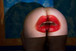 red-lipstick:  Alva Bernadine - Tansy Blue 234 AND Tansy Blue 183 from Lips series, 2013 Photography