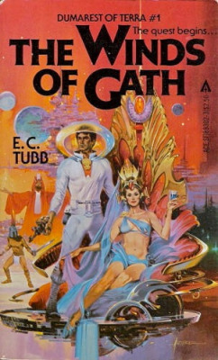 The Winds of Gath by E.C. Tubb, 3rd edition cover by Paul Alexander, 1982.  The first book in the Dumarest Saga series.