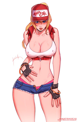 kannelart:      Fatal Cutie! Terry Bogard  It’s no use trying to escape!This is a poket dimension of my own makingNo chance here!Now this game called my attention And i totally had to draw her! she is so cute! &lt;3    ——————————————————————————————