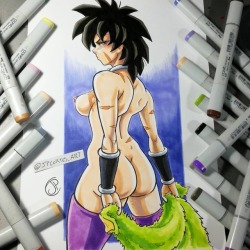 jpcortes77:Here’s my take on the new #Broly design and has no owner yet btw 😉 #dbs #art #anime #dbz #dragonballsuper #dragonballfighterz #dragonballz #ecchii #pinup #illustration #drawing #copic #painting #ink #goku #vegeta #18 #cosplay #saiyan