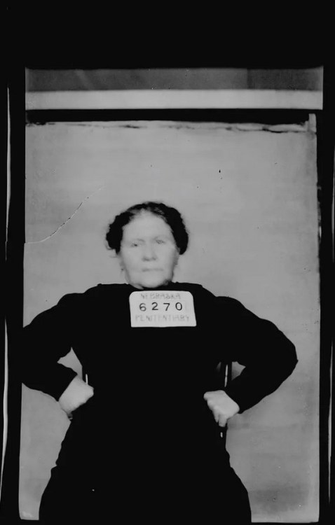 Jennie Lester strikes a defiant pose in her mug shot. Lester was arrested in Phelps county for enticing to illicit intercourse in March 1914. She was sentenced to one to three years in the Nebraska State Prison. Nudes &amp; Noises  