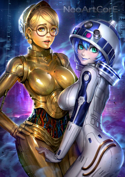 mickyyyyy:  R2D2 and C3PO by NeoArtCorE 