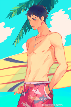 littlereddo:  sousuke follows rin to australia and becomes a pro surfer the end yayyy