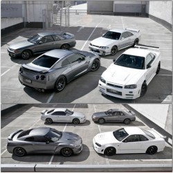 All of the modern Nissan Skylines, from R32 to today&rsquo;s GT-R.
