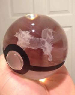 verpes:  n4ked-er:  sixpenceee:  These crystal Poke Balls hold a 3D etched pokemon inside them that glows with the LED light base. From Etsy shop owner PokeMsterCrafter  dekutree  okay but fuck that creepy ass gengar one wtf