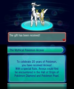 shelgon: For those of you in Europe, Australia &amp; North America, a second chance event for Arceus has gone live in both North America and Europe on XY &amp; ORAS. In North America, this is through the code ARCEUS20 and in Europe it’s through the