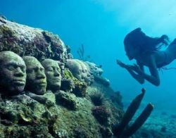 pookiebear90:   Grenada. Underwater sculpture honoring Africans thrown overboard from the slave ships during the Middle Passage of the African Holocaust. This is located in the Caribbean Sea off the coast of Grenada under water.Pass it along so more peopl