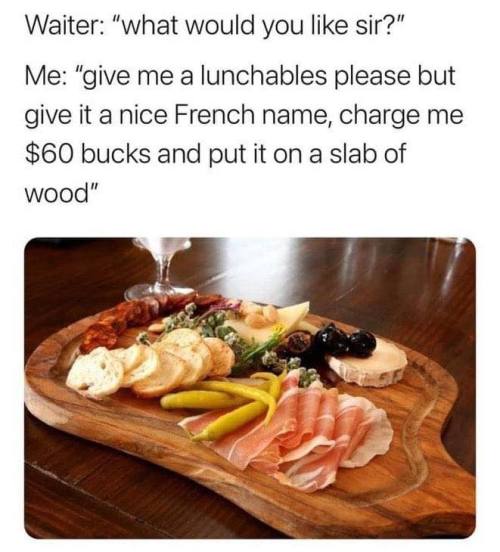 notjustanyannie:  simonalkenmayer:  Ploughman’s board.Aka charcuterie    Or, as my son who is working as a waiter calls it; “the meal where I absolutely have to touch every single piece of food on your plate”.  😂