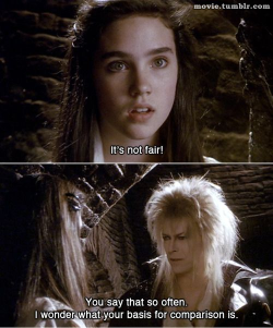 movie:  Labyrinth (1986) for more like this follow movie  My basis for comparison is Ash in Pokemon Yellow after losing to Brock with only Pikachu.