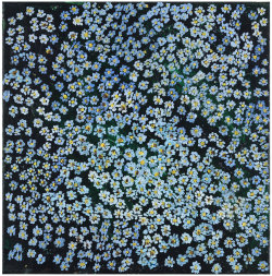 huariqueje: Forget-Me-Nots  -    Karoliina Hellberg: , 2017 Finnish, b.1987- Acrylic and oil on canvas, 27 x 27 cm 