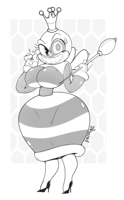 grind3r-0rk:“This match will get Red Hot!”Ms.Honeybottoms is ready for fight!Some Cuphead Fanart I finally finished the linework for xD;Hopefully I’ll get to the colors but for now enjoy the Monochrome version!