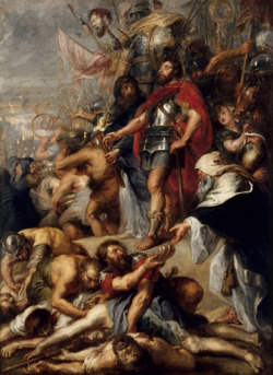 Peter Paul Rubens (Siegen 1577 - Antwerp 1640); Judas Maccabeus finds the hidden treasure of the heathen and prays for the souls of the slain sinners, c. 1635; oil on canvas, 130 x 150 cm; Musée des Beaux-Arts de Nantes