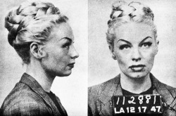 flight-to-mars:  Lili St. Cyr, burlesque star, arrested for lewd behavior after a performance at the Follies Theater, Los Angeles, Dec 17, 1947. 