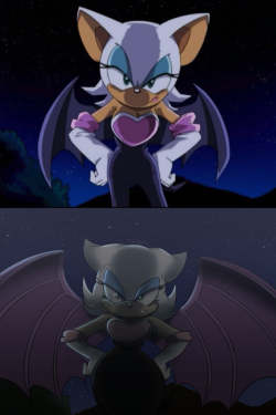 kytoons: Rouge screenshot from Sonic X, episode 52. I love doing these screenshot redraws! 