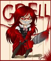Name: Grell Sutcliff Anime: Black Butler Occupation: Grim Reaper (Failed) Age: 9999  Grell is an over-the-top, flamboyant, and outspoken man whose soul obsession besides harvesting the souls of the dead as a Grim Reaper is to possess Sebastian, Ciel Phant