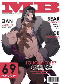 fuckingmonsters:    quick fun fake magazine cover for @daggerjaw of their babe, bear!! i did the art and layout and DJ did the text. bear belongs to DJ of course
