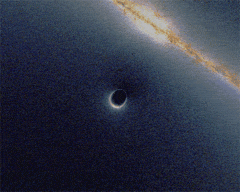 pantiesinawad:   Black Hole bending light.  God that’s so fucking crazy i love space 