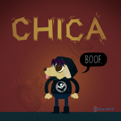 cerulikat:  Chica in the WoodsSeeing this cute doggo in the Darkiplier hoodie prompted me to draw her in the style of my current favorite game. These charity streams are usually inspiring and this was the latest piece to come from one of them. Cool to