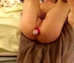 Submission: @pantyboysecrets Your poster boy stuffing his hole hehe