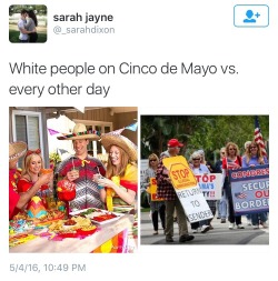 Maybe it&rsquo;s because we celebrate culture? And just want to send the ILLEGAL ALIENS back? Stop being racist, you fuck wads.