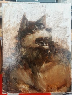 racoonwolf:    Werewolf bust, oil on canvas, 33*24cm  