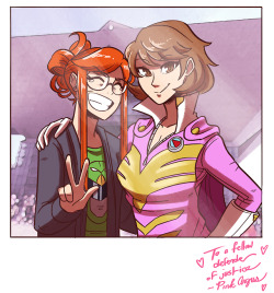 scruffyturtles:   “After I lost my parents…and Futaba lost Wakaba, she was in a pretty depressive episode for a while. I took her to this Comiket thing to try and cheer her up, and we met the Pink Argus Ranger. Apparently she rarely attends the cons,