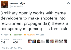 omercifulheaves:  pastelpuddle:  sinbadism:   transhumanisticpanspermia:  habitualshaker:  socialistexan:  businesseagle:  Okay: so if you openly profess shit like “Oh the US is using call of duty and other video games to fund and get Manpower for the