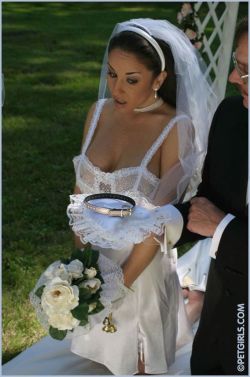 chiaspet:  zoosissy4use:  picsfromthedarkside:  puppygirll:  Wish this could have been my wedding  Me, too!  would have been better if bride and groom both got turned into pets. even still I have always loved this set of pics from when I first encountered