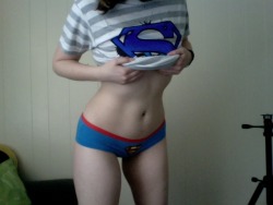 yourgeekgoddess:  In celebration of the release of Man of Steel… have some panty teaser pix ;D