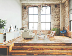 urbnindustrial:  The Loft Of Tumblr Founder David Karp  Ughhh love the tub and flooring in the living room! !! A girl can dream&hellip;.