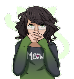 zwienzixes:  [Speedpaint] I wanted to draw @ikimaru! Thank you for letting me! I’m sorry I made it look so Nepeta-like; I wanted to add something about cats in there since your description says “lazy cat that likes homestuck” haha but then it ended
