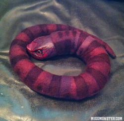 missmonstermel:  NEW DOLL! https://missmonster.myshopify.com/ Here is Hornswoggle the Hognose! Like most Hognose snakes he’s a big bluff if you surprise him, hissing and flattening his neck. But of course once you pick him up, everything is A-ok and