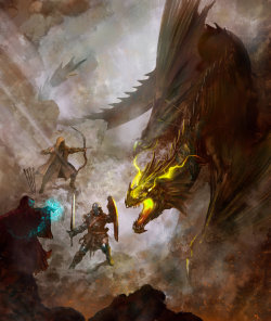 thetygre:  Dragon Slayers! by ortizfreelance