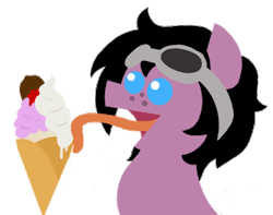 shootingstarsafterdark:  Just one commission a week could help sponsor this poor soul’s crippling ice cream addiction. Think of the children ice cream.  Just something quick and silly and to say NYAH! to those silly people teasing me with ice cream