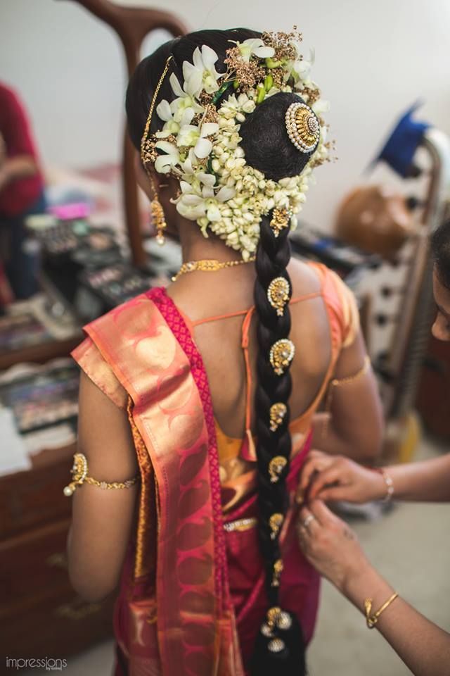 Indian bridal hairstyles for long hair