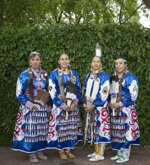 blondebrainpower:  Members of the Native American Women Warriors, a Pueblo, Colorado-based association of active and retired American Indians in U.S. military service, at a Colorado Springs Native American Inter Tribal Powwow and festival in that central