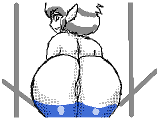 whackyscissors:  So I got a flipnote thingof course the first thing I wanted to animate was an ass  Awesome