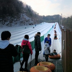 Enjoyed soooo much!!! #korea #seoul #snow #sled