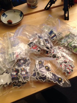 eikuuhyoart:  Reorders of the charms came in today!! I still need some more bags and printing paper, so stay tuned for when these charms actually go on sale on my Etsy store!