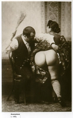 bawdyvictorians:Her bottom bared, ready for a swift birching from the master. Buutttssss