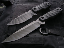 gunsknivesgear:  Fearsome combat knives from Crusader Forge.  These are extremely tough and corrosion-resistant blades.