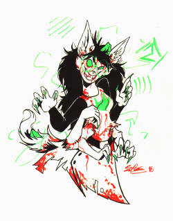 Inktober/Goretober Day2 -   Extra Limbs  (day one isn’t avaiable yet due to technical issue)I was making a crippled horror then I remembered that Heinoustuck Jade exist and deserve more love &lt;3