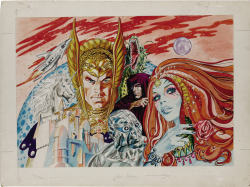 Original cover art by Gray Morrow for The Illustrated Roger Zelazny, 1979.  