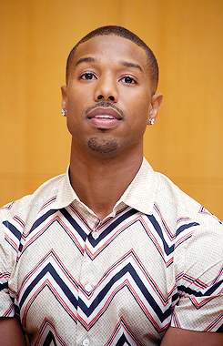 celebritiesofcolor:   Michael B. Jordan at the ‘Fantastic Four’ Press Conference at the Four Seasons Hotel on August 1, 2015 in New York City.