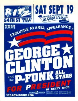 George Clinton &amp; The P-Funk All Stars @ The Ritz - September 19, 1992 #FlyerFriday