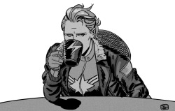 docshaner:  Comic Book Characters named Carol drinking coffee. 
