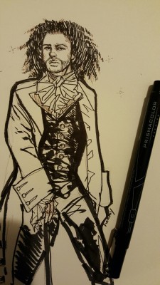 doctorstrangesenpai:  inktober more like a month of hamilton musical sketches  day [1] 