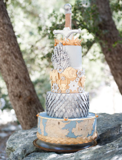 the-absolute-best-posts:  kickingshoes: Game of Thrones Wedding Cake