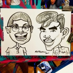 Doing caricatures today at the Black Market! Happy Pride!  I do all sorts of events, any kind of party can use a caricature artist!    . . . . . . . #Caricature #caricatures #caricaturist #caricatureartist #prismacolor #artstix #ink #worksonpaper #artist